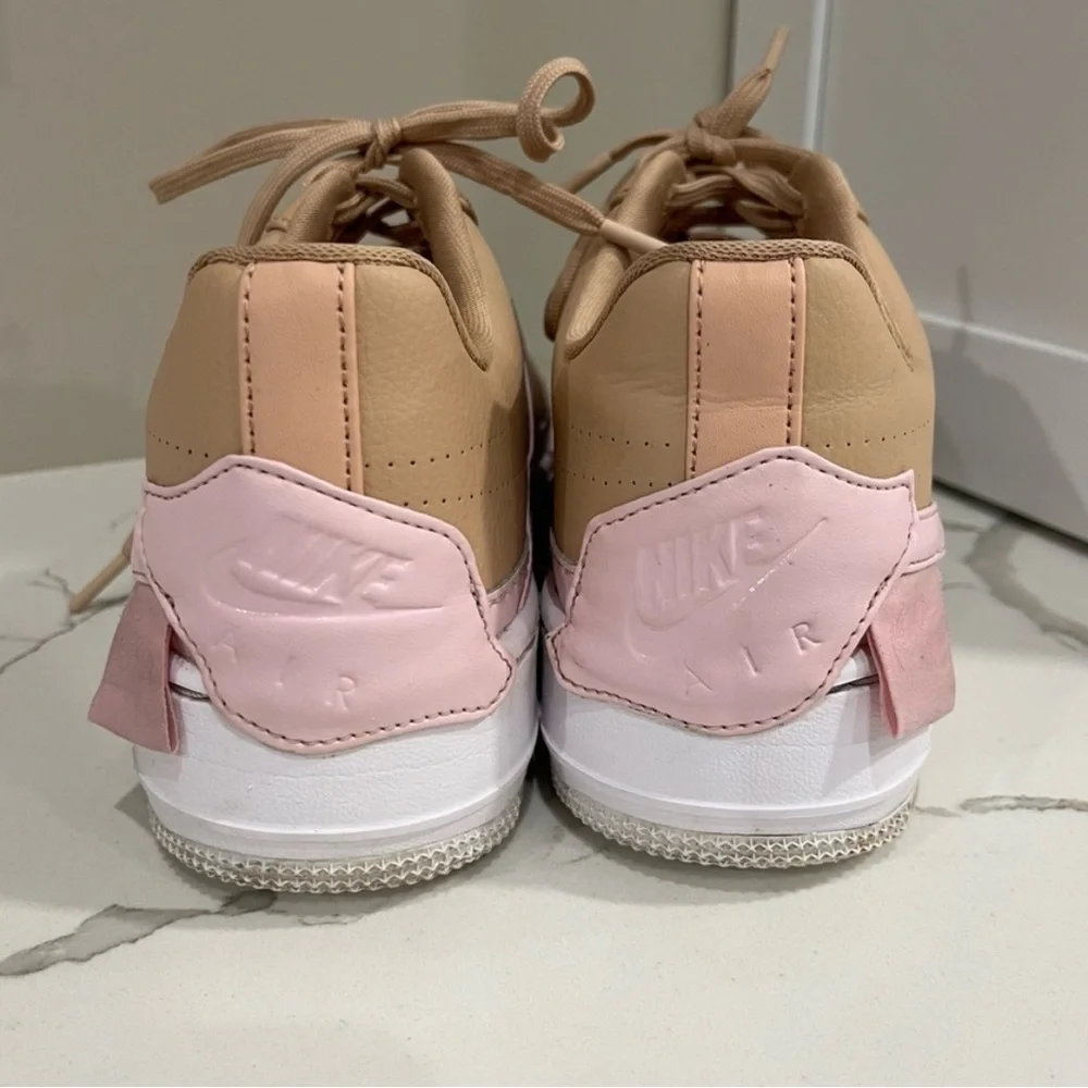 Nike, *rare* Women's Air Force One Jester XX Tan and Pink Sneakers, Size 9